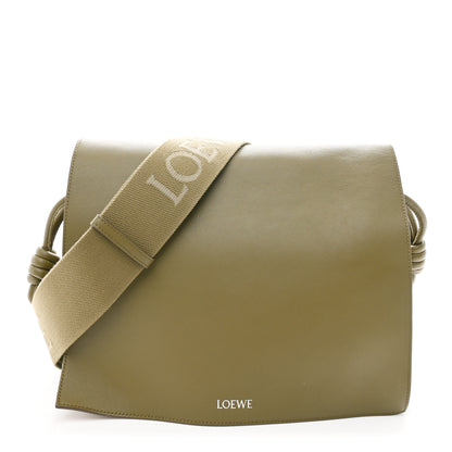 Loewe Shiny Supple Calfskin Flamenco Satchel Olive 1 of 10
