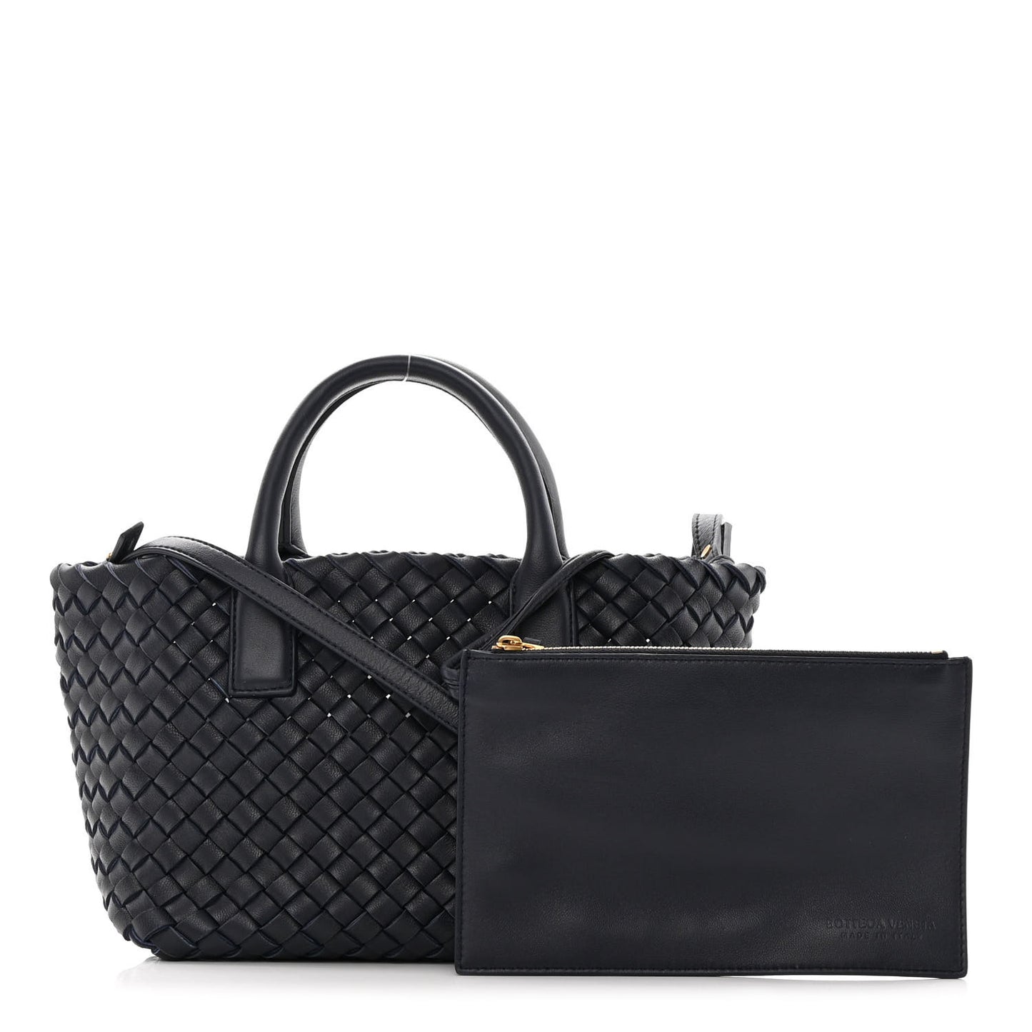 BOTTEGA VENETA Nappa Intrecciato Mini Cabat Black