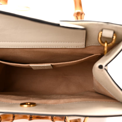 Gucci Wonka Grain Calfskin Small Diana Tote Bag Mystic White 5 of 10