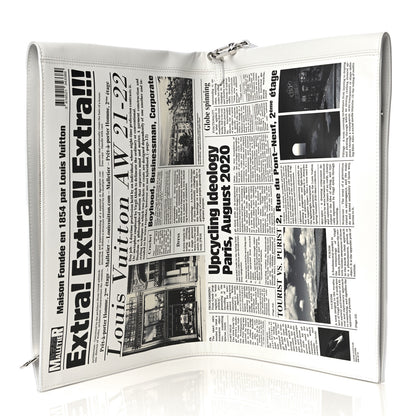 Louis Vuitton Calfskin Newspaper Print Pouch 7 of 11