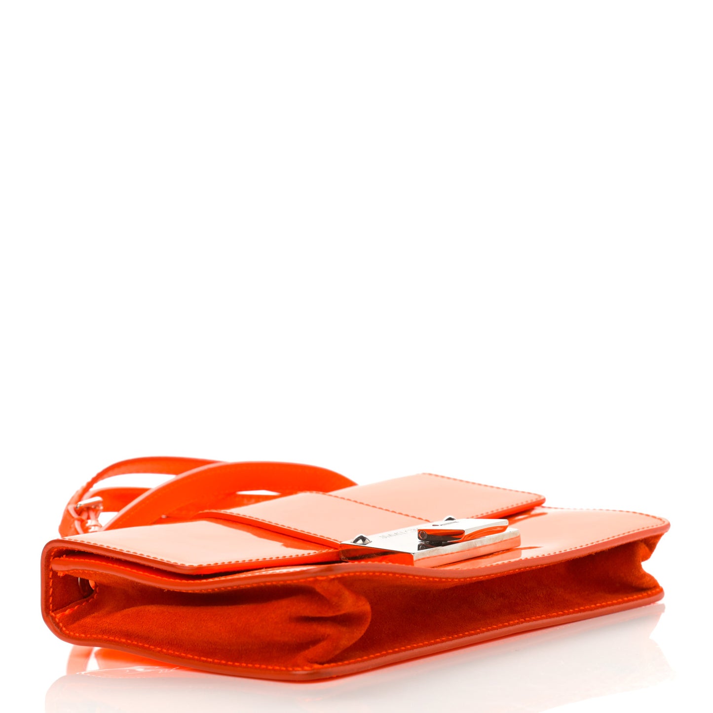 Patent Suede Rebel Crossbody Bag Orange