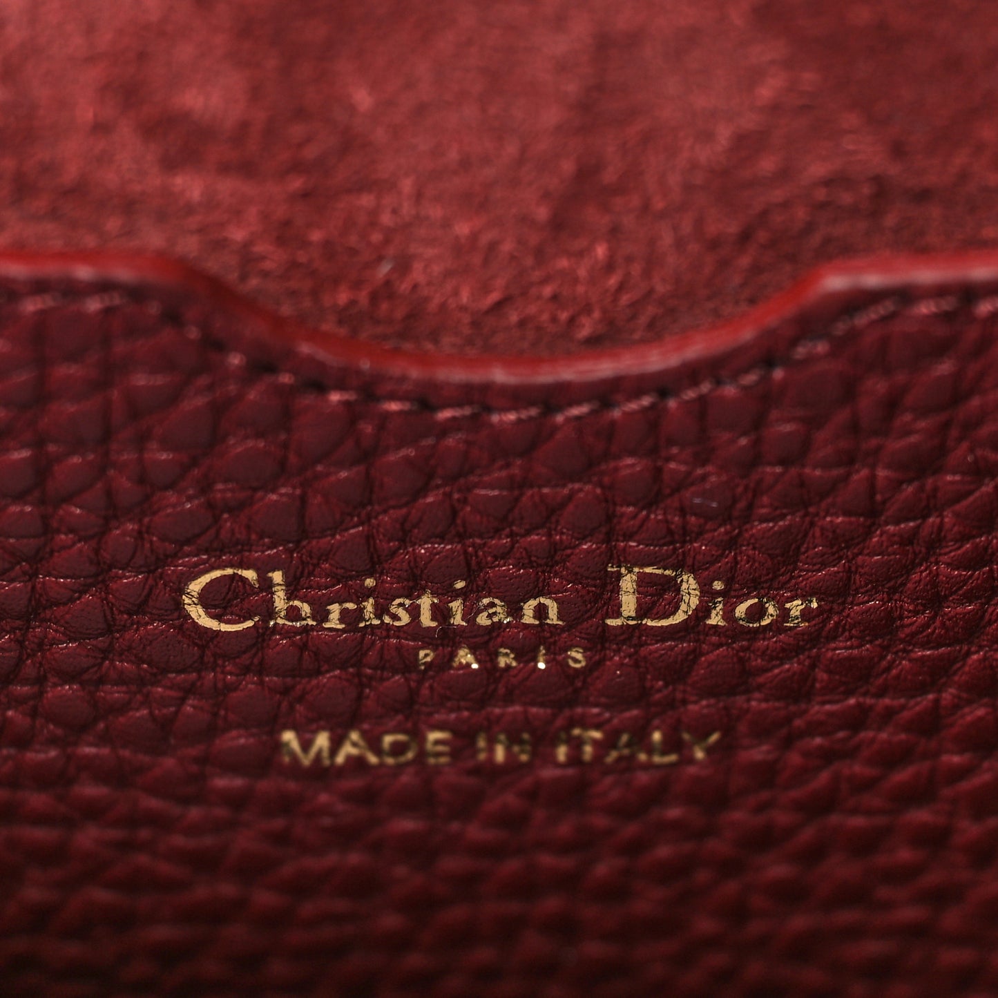 Grained Calfskin Large Bobby Flap Red Bricks