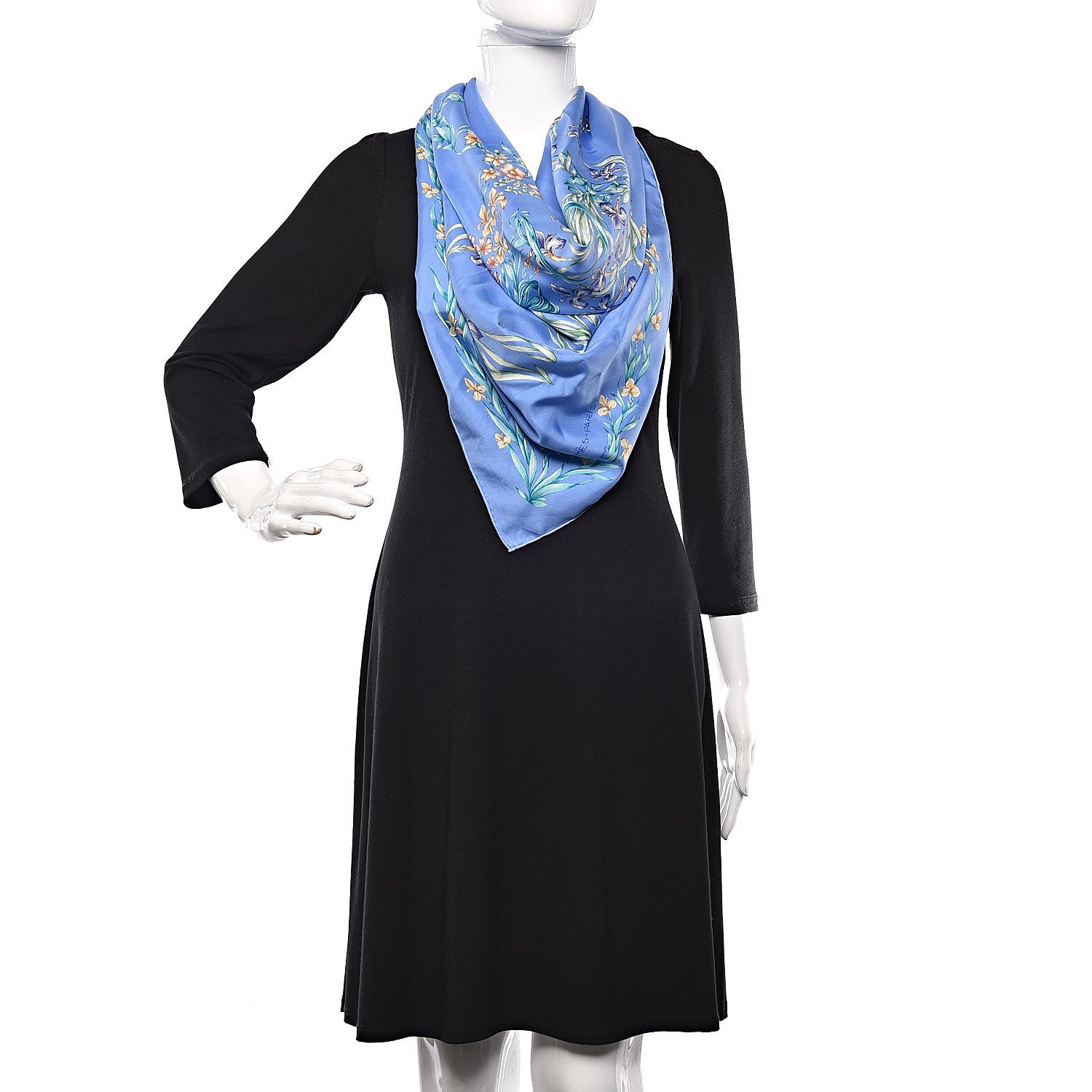 Hermes Silk Cheval Fleuri Scarf 90 2 of 5