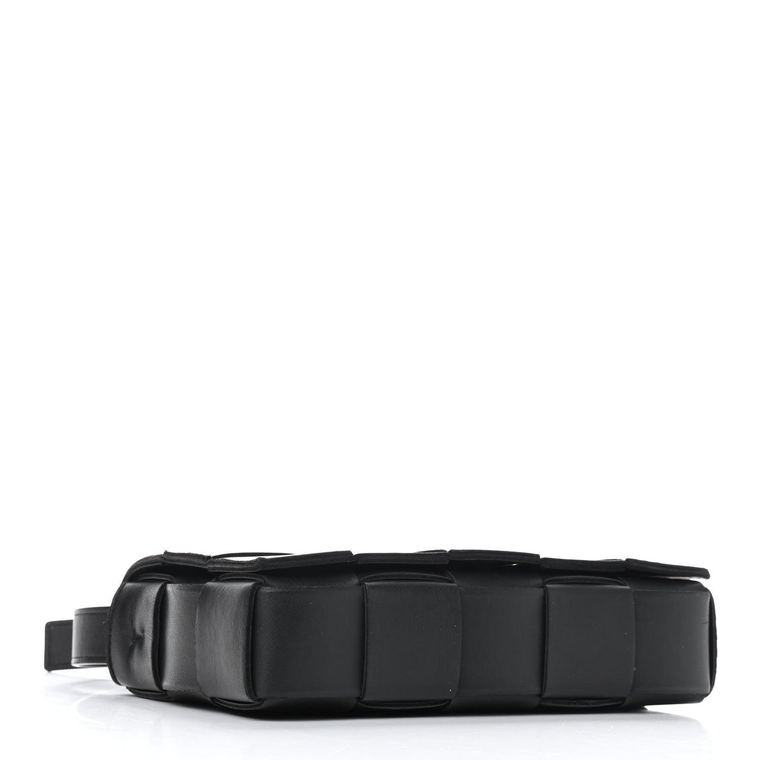 Bottega Veneta Lambskin Maxi Intrecciato Cassette Crossbody Bag Black 4 of 9