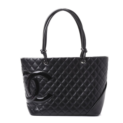 Chanel Calfskin Quilted Large Cambon Tote Black 1 of 14