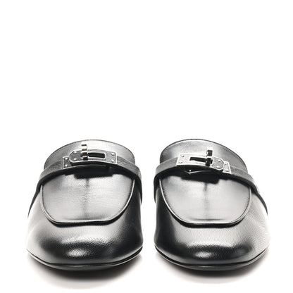 Hermes Goatskin Oz Mules 40 Black 3 of 11
