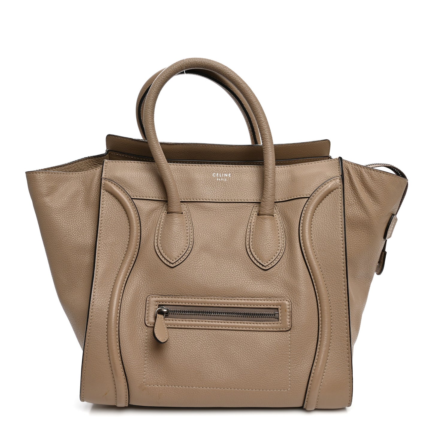 Drummed Calfskin Mini Luggage Dune