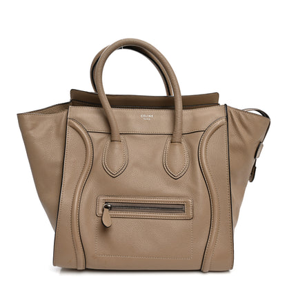 Celine Drummed Calfskin Mini Luggage Dune 1 of 14
