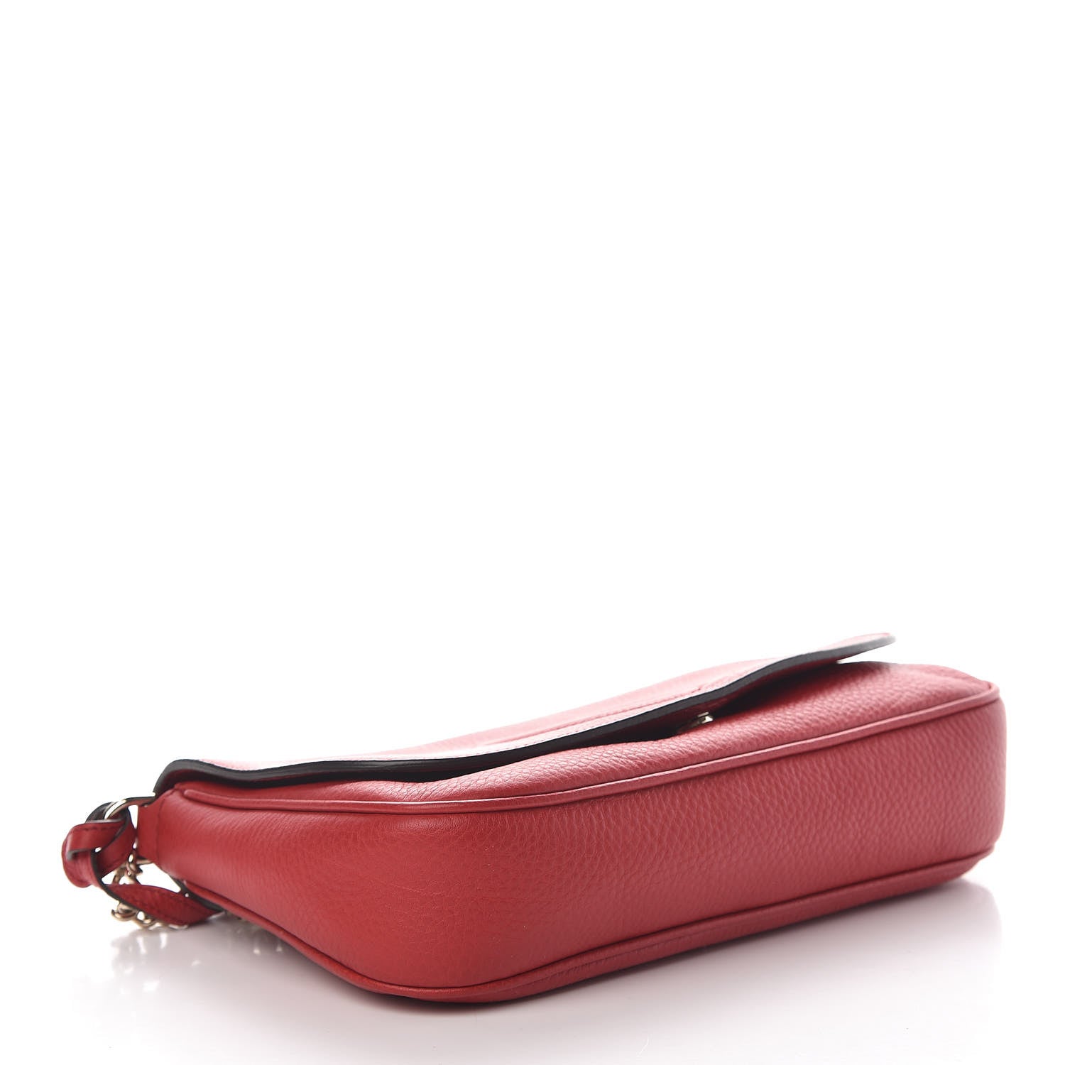 Gucci Pebbled Calfskin Medium Soho Flap Crossbody Red 4 of 11