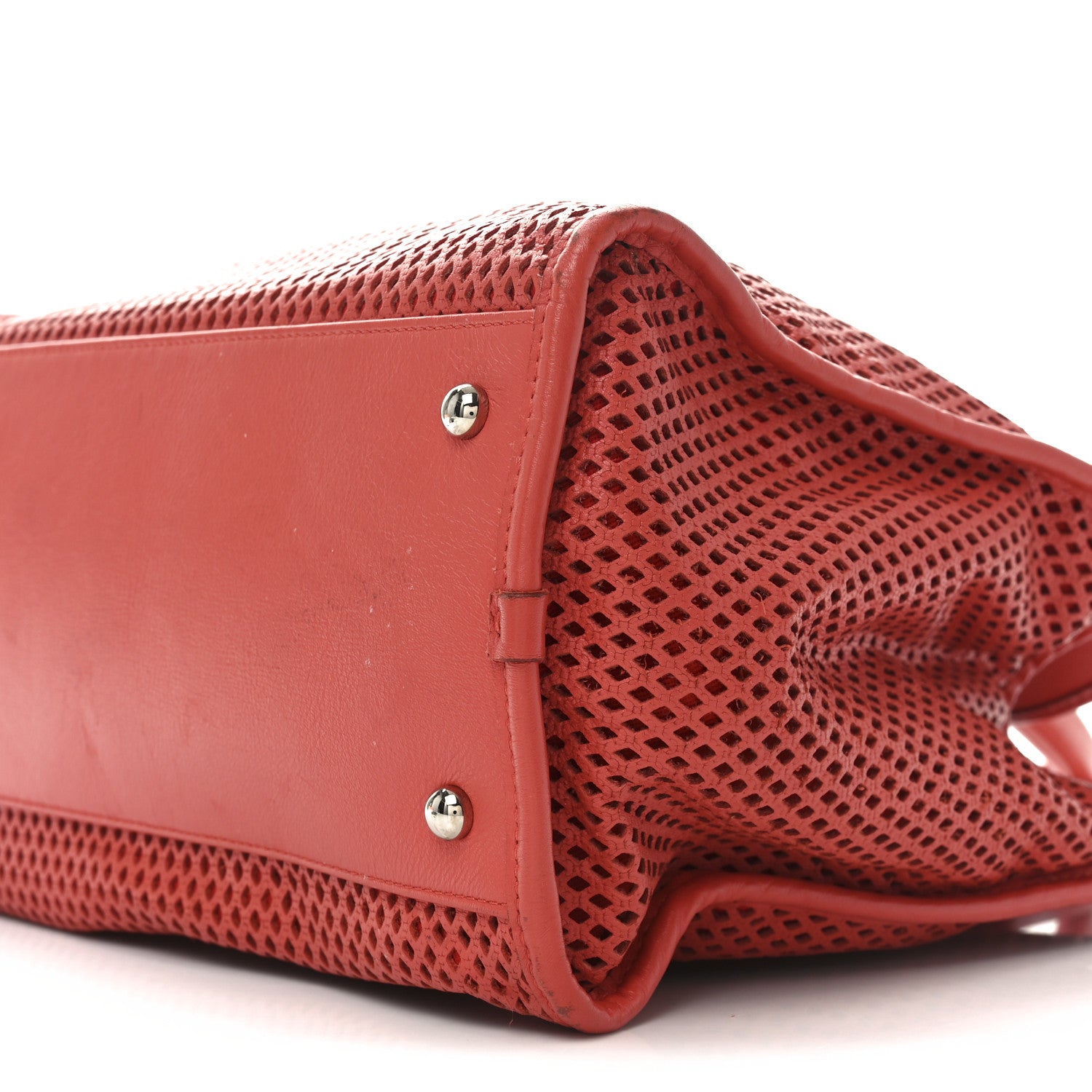 Chanel Calfskin Perforated Up In The Air Tote Red 9 of 10
