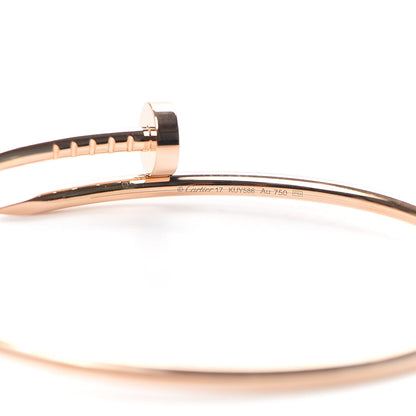 Cartier 18K Pink Gold Small Juste Un Clou Bracelet 17 4 of 6