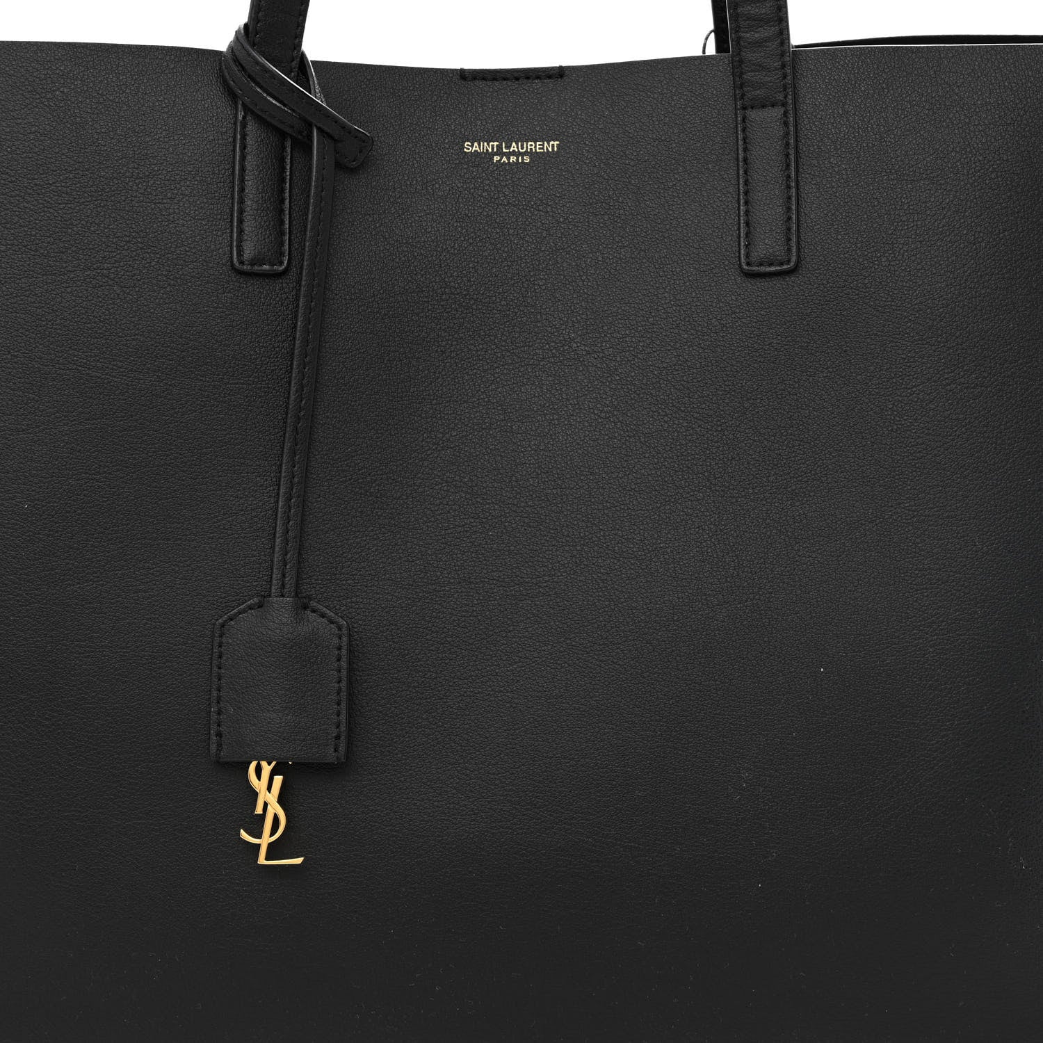 Saint Laurent Calfskin Large Shopping Tote Black 10 of 12