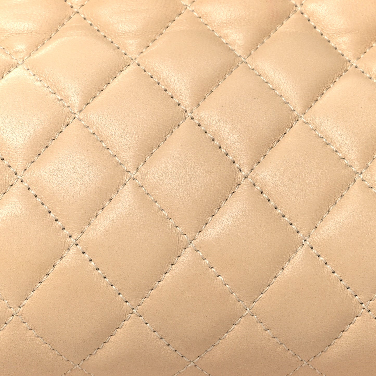 Lambskin Quilted Timeless Clutch Beige Clair