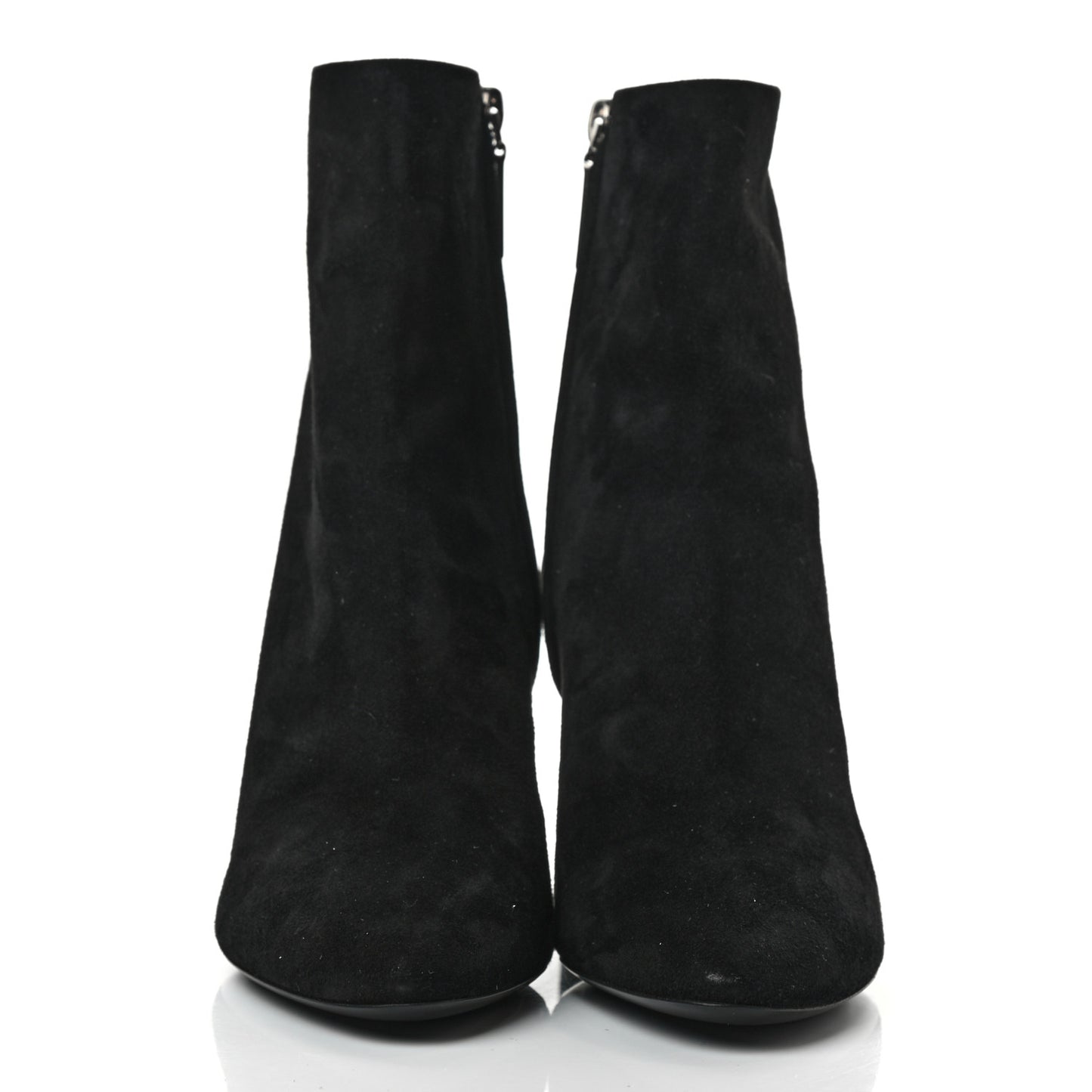 Suede Loulou Ankle Zip Boot 37 Black