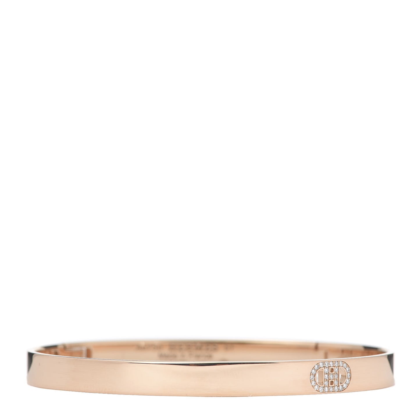 18K Rose Gold Diamond PM H D'Ancre Bracelet ST