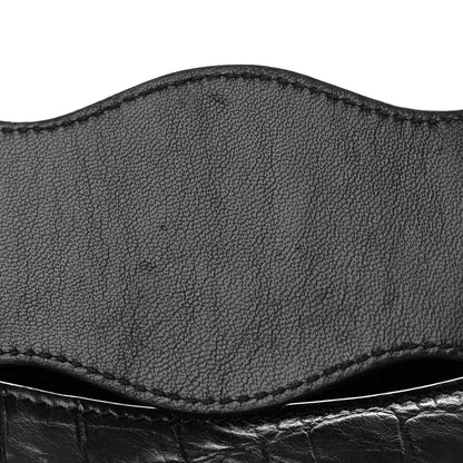 Balenciaga Calfskin Crocodile Embossed Classic Hardware City Black 16 of 17