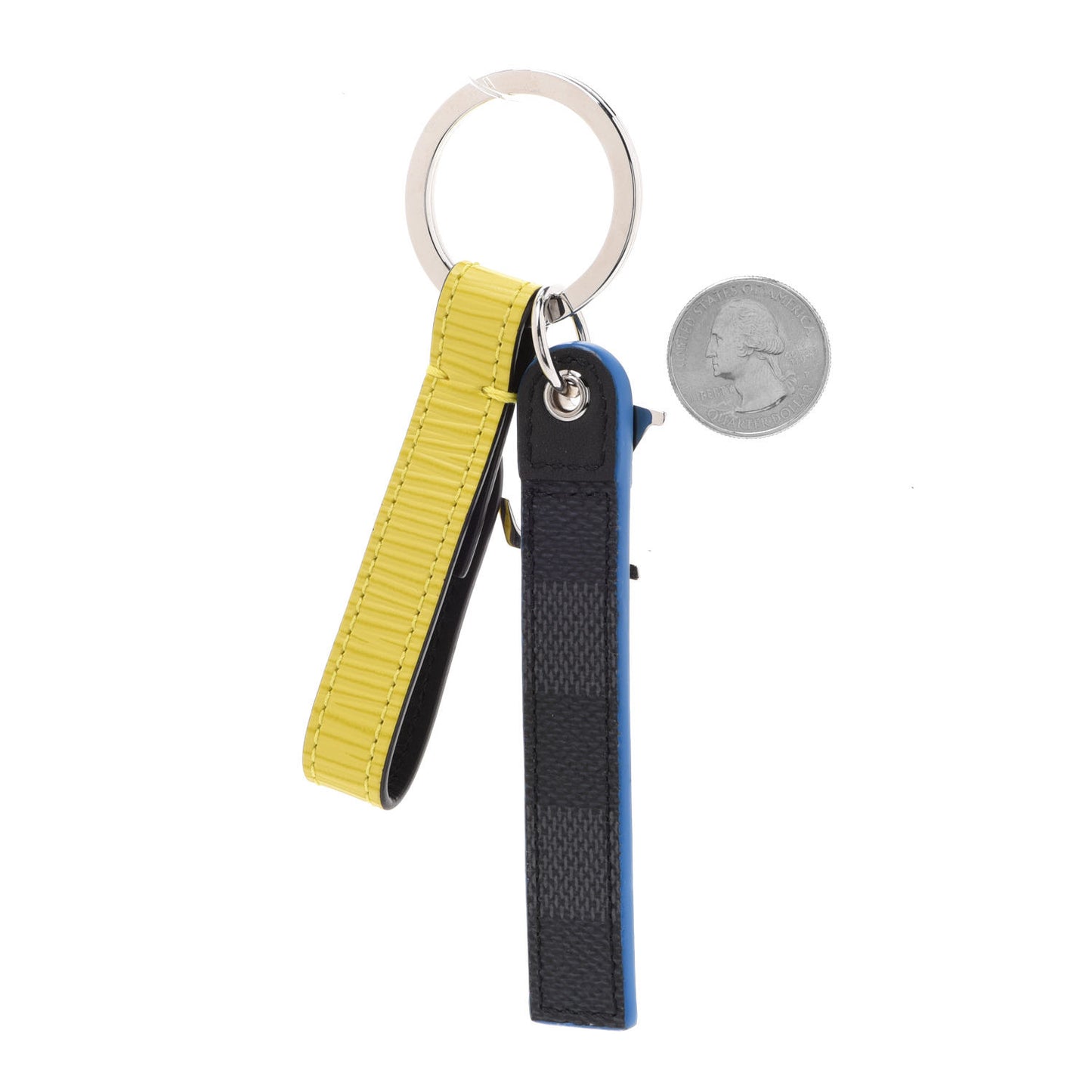 Damier Graphite Epi Belt Tab Key Holder Citron