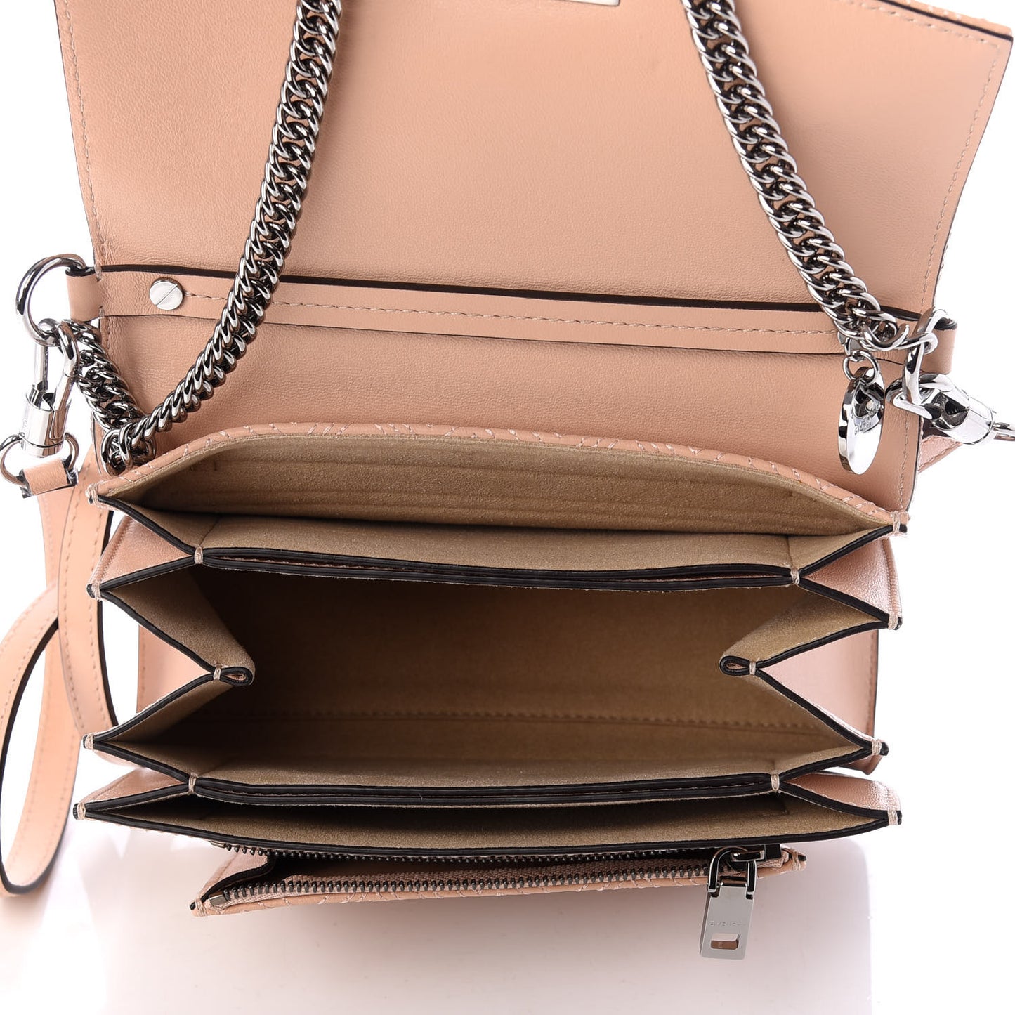 Lambskin Embroidered Studded Small GV3 Shoulder Bag Powder