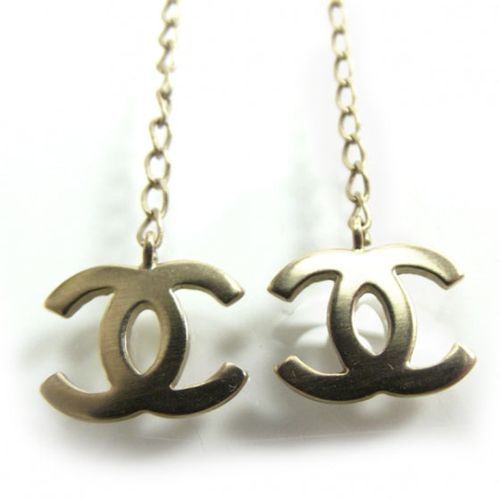 Chanel CC Dangle Earrings Gold 3 of 4