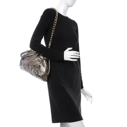 Marc Jacobs Metallic Calfskin Patchwork Stam Bronze 3 of 11