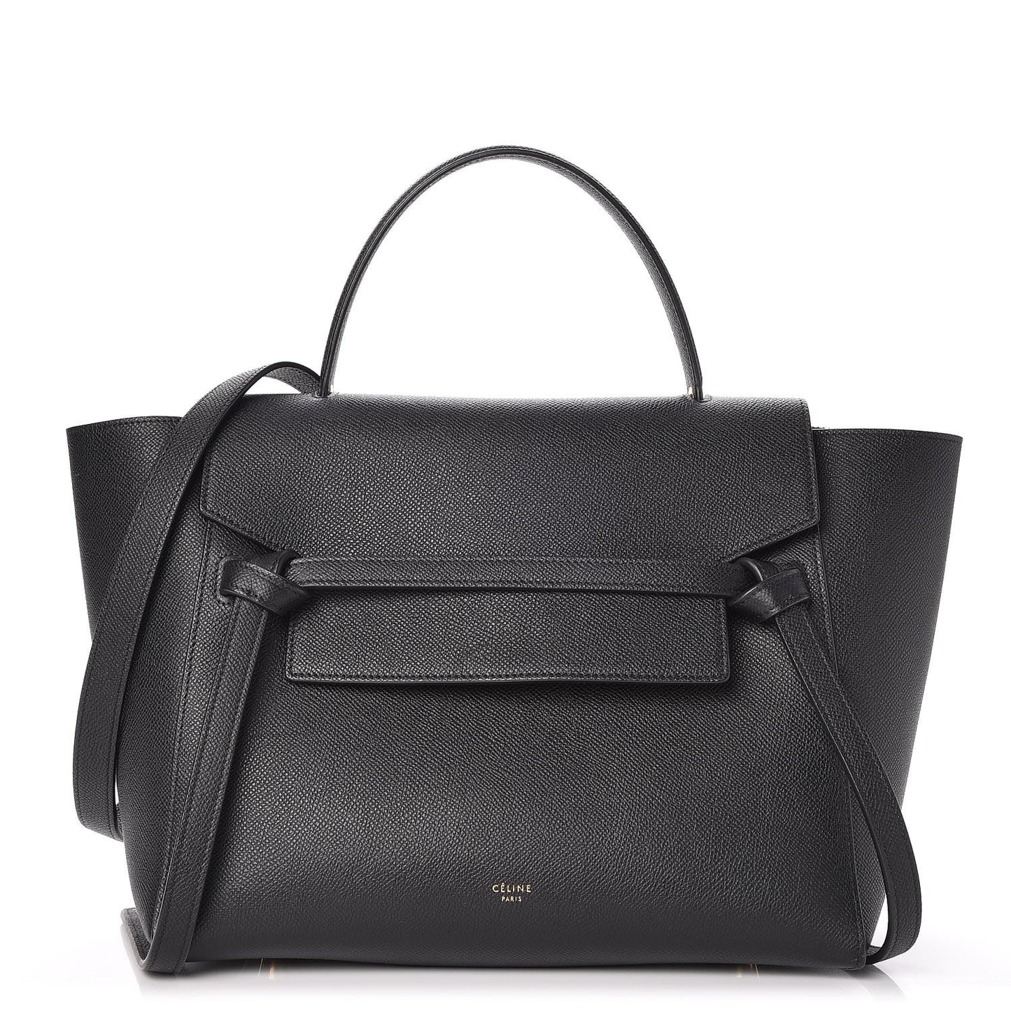 Grained Calfskin Mini Belt Bag Black
