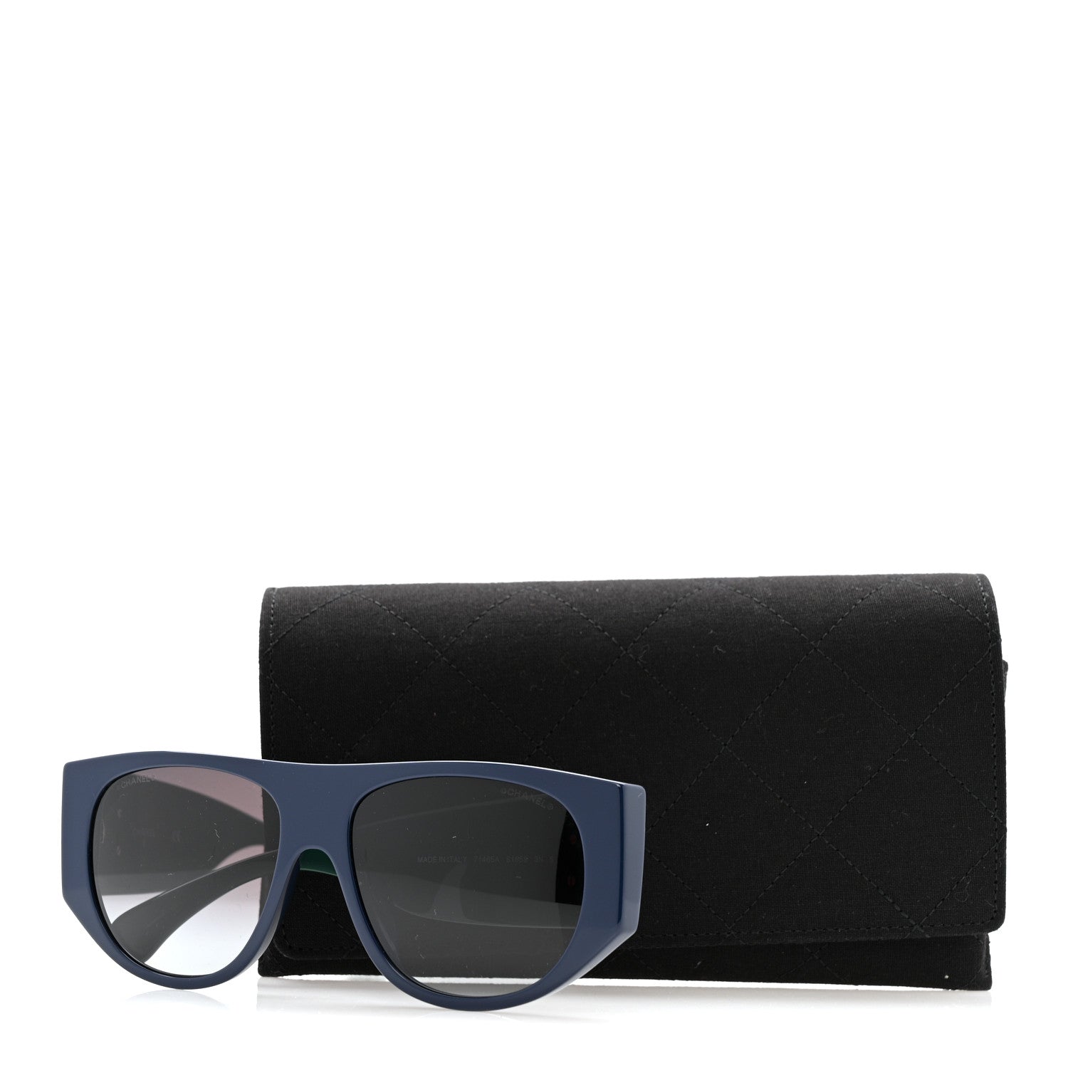 Chanel Acetate Quilted CC Pilot Sunglasses 71465A Blue Green