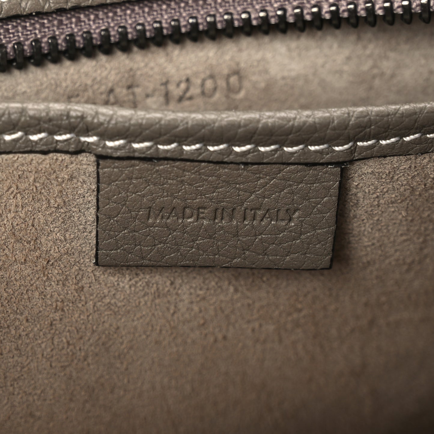 Drummed Calfskin Nano Luggage Souris