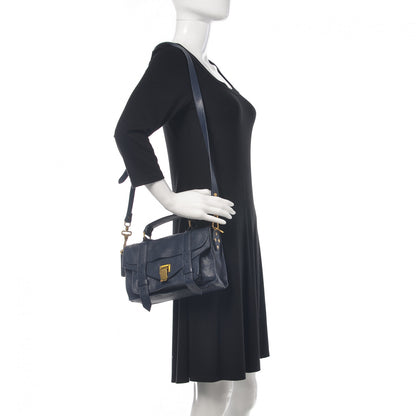 Proenza Schouler Lambskin Tiny PS1 Satchel Midnight 2 of 9