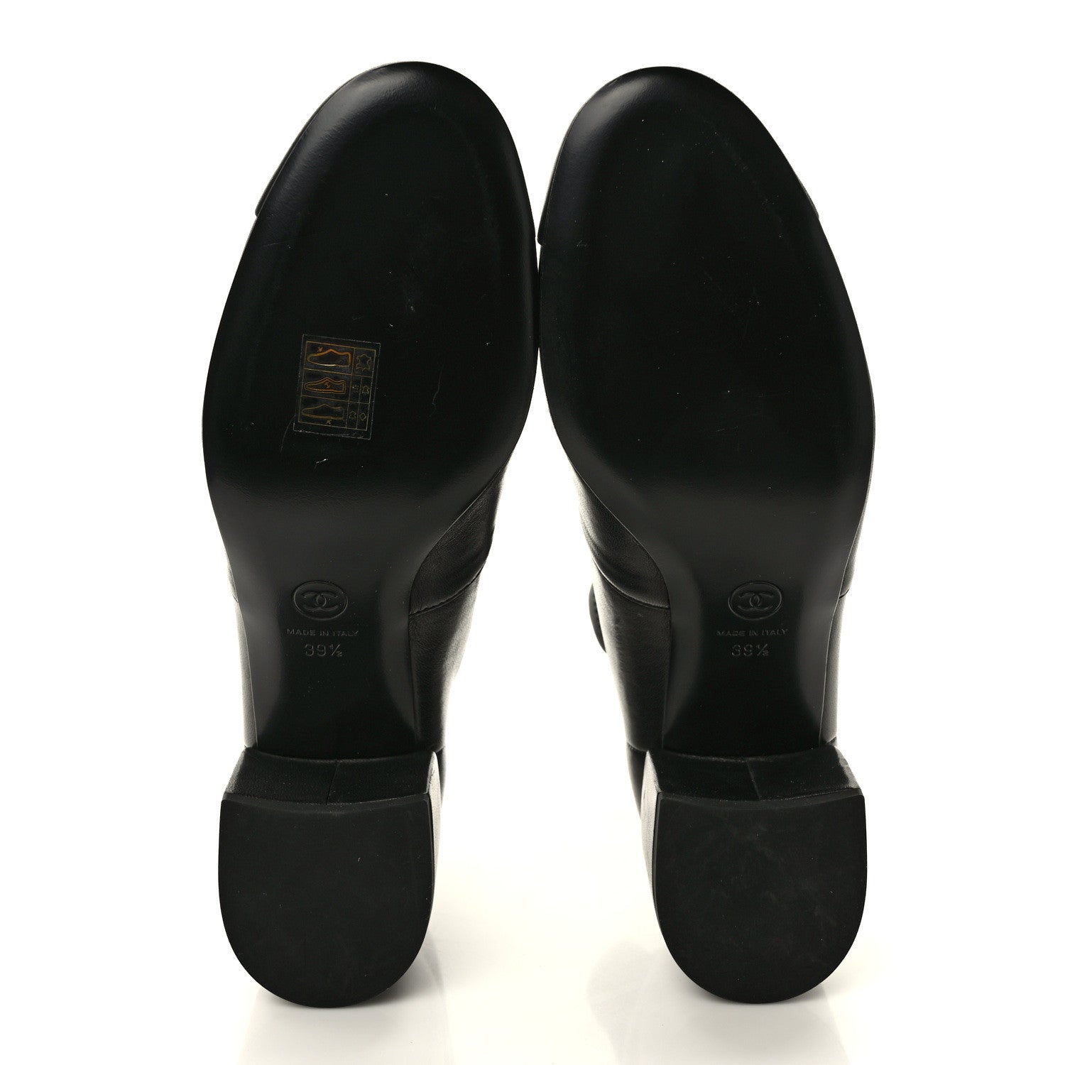 Chanel Lambskin Logo Ankle Boots 39.5 Black 5 of 8