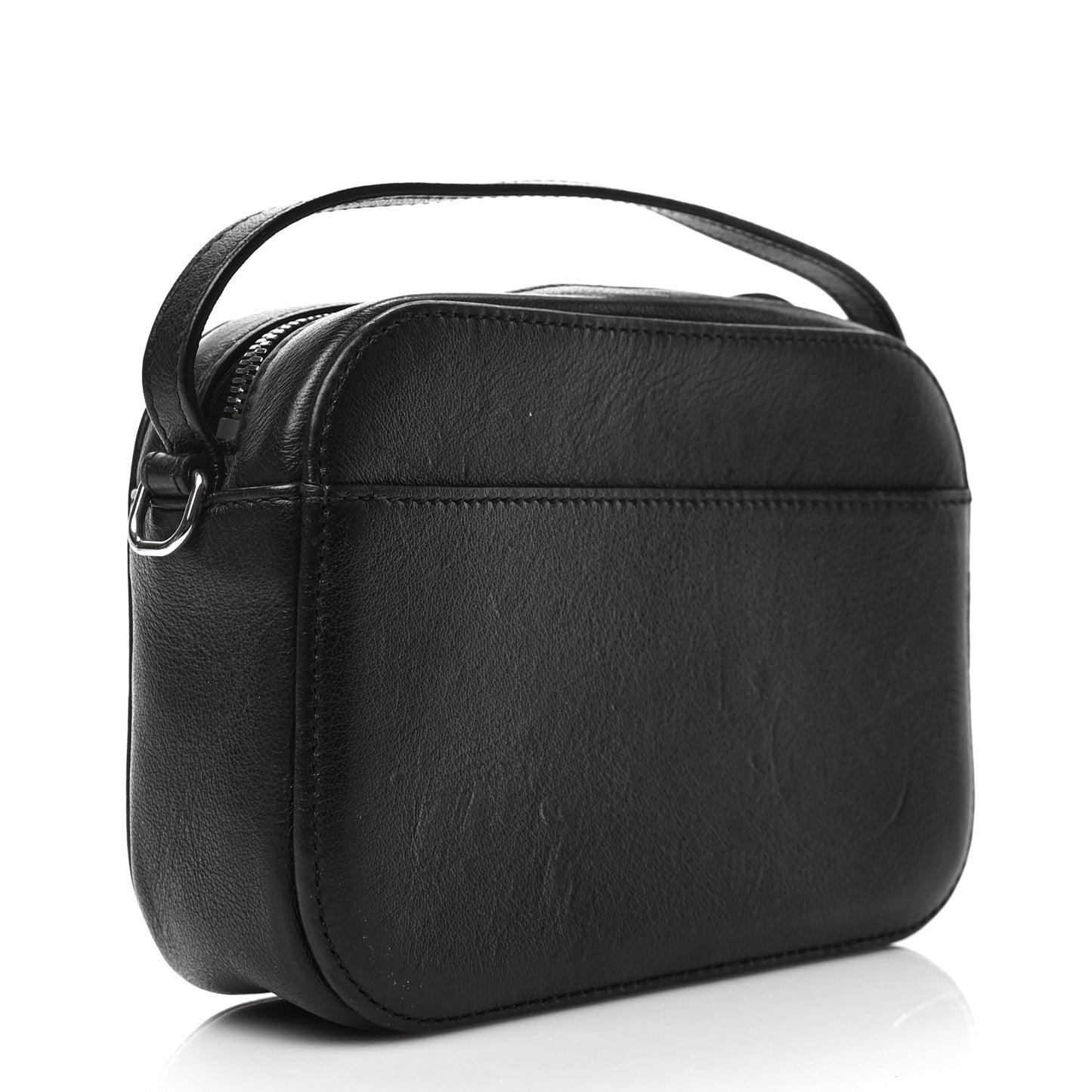 Calfskin Logo XS Everyday Camera Bag with Handle Black