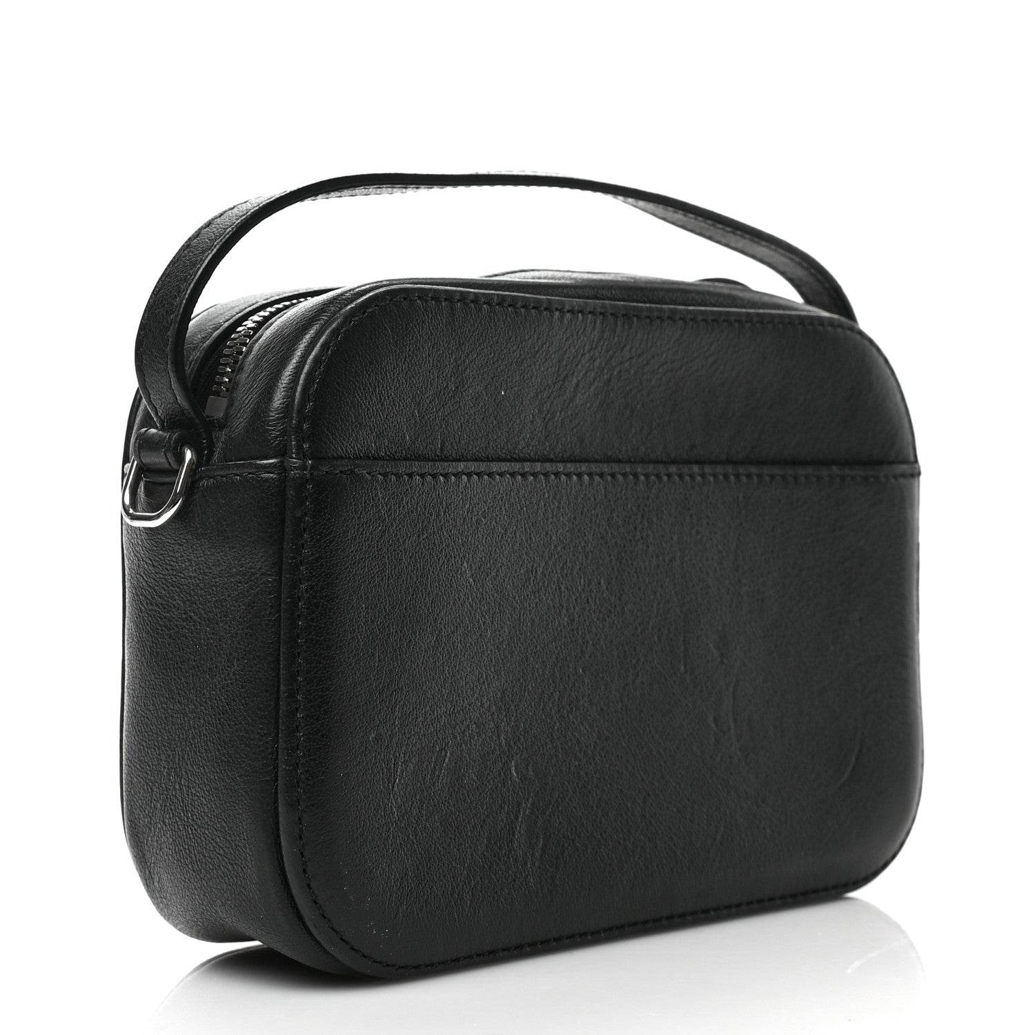 Balenciaga Calfskin Logo XS Everyday Camera Bag with Handle Black 3 of 9