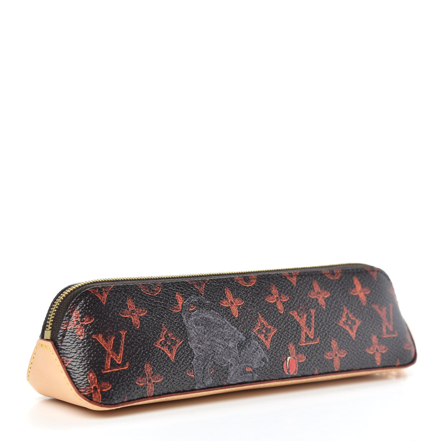 Louis Vuitton Catogram Elizabeth Pouch Orange Marron 3 of 9