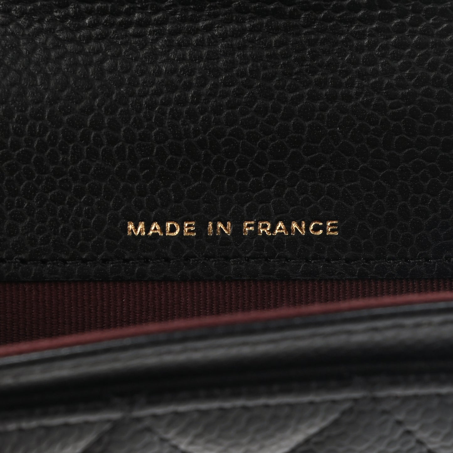 Caviar Quilted Flap Card Holder Wallet Black