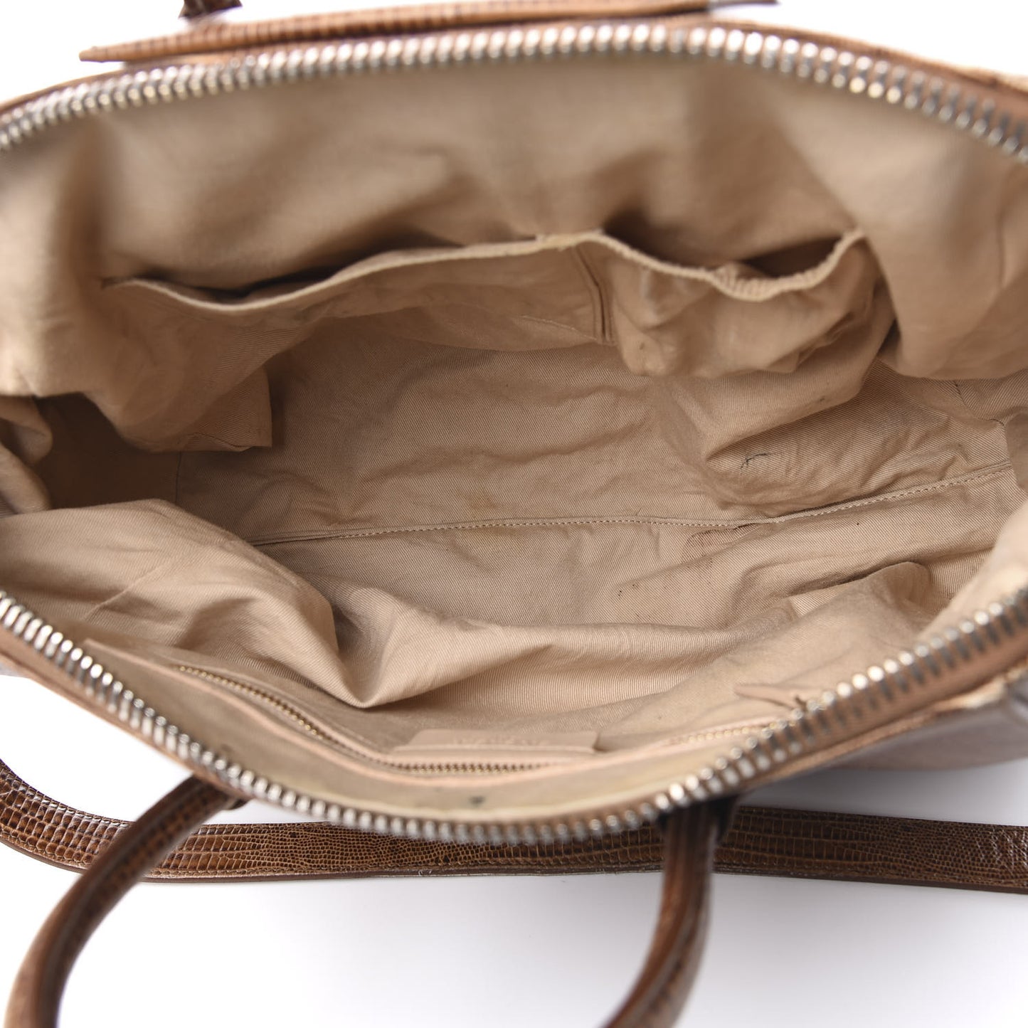 Calfskin Lizard Embossed Medium Antigona Brown