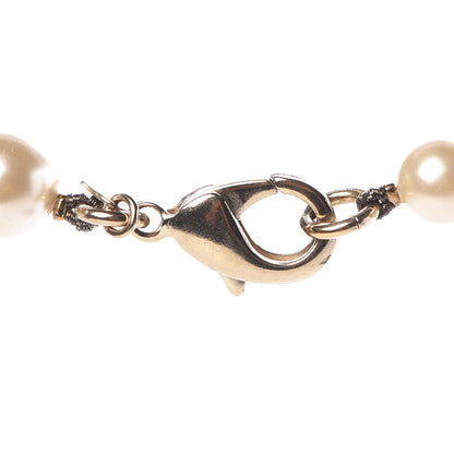 Chanel Crystal Pearl CC Short Necklace Gold 5 of 7