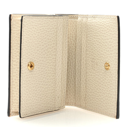 Gucci Dollar Calfskin GG Supreme Monogram GG Marmont Card Case Mystic White Beige Ebony 5 of 7
