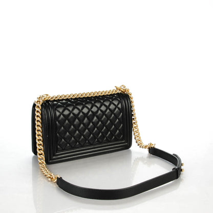 Chanel Lambskin Quilted Medium Boy Flap Black 3 of 8