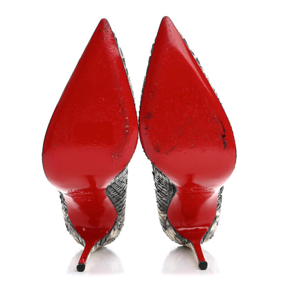 Christian Louboutin Snakeskin Croisade So Kate 120 Pumps 37.5 Lichen 6 of 12