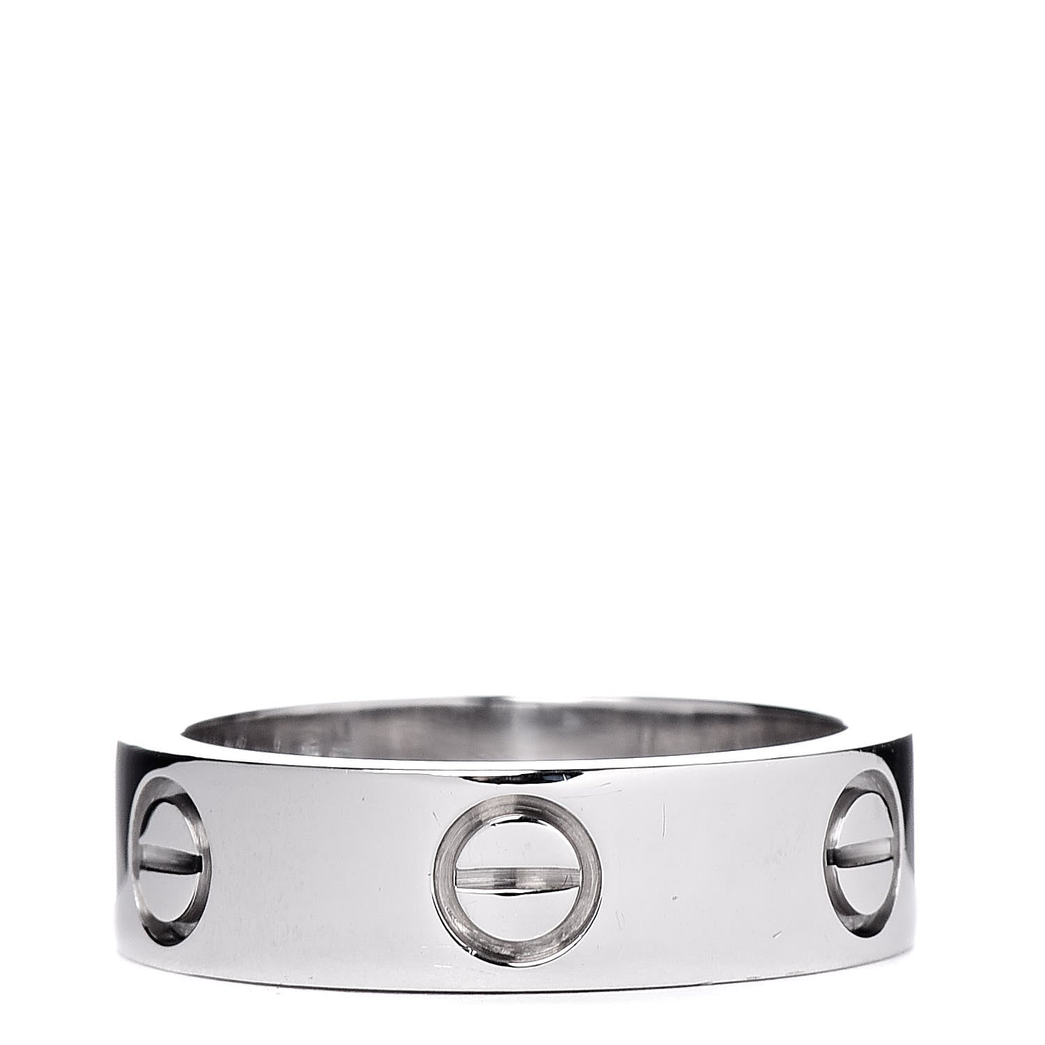 Cartier 18K White Gold 5.5mm LOVE Ring 53 6.25 1 of 4