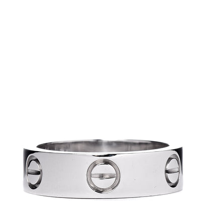 Cartier 18K White Gold 5.5mm LOVE Ring 53 6.25 1 of 4