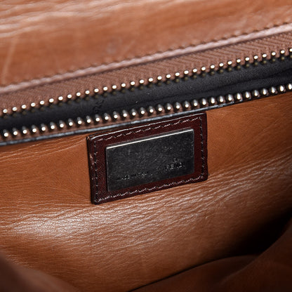 Fendi Suede Calfskin Large Peekaboo Iconic Satchel Cognac 6 of 7