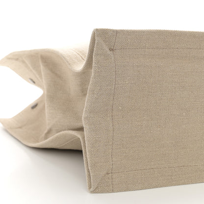 Saint Laurent Linen Calfskin Small Rive Gauche Tote Brown 9 of 13