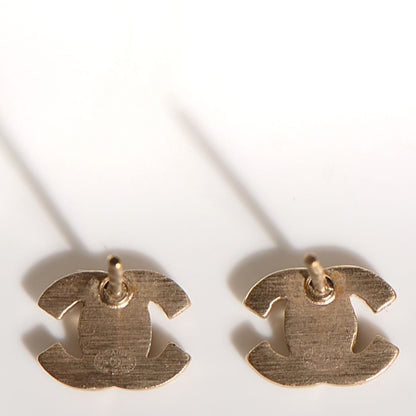 Chanel Crystal CC Earrings Gold 4 of 5
