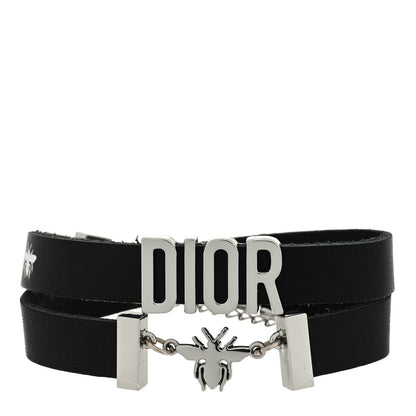 Christian Dior Calfskin Dior Bee Double Bracelet Black 1 of 4