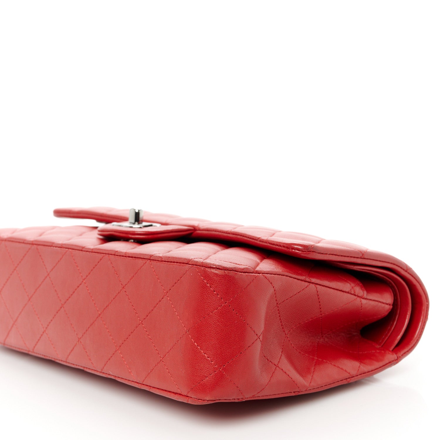 Chanel Lambskin Quilted Medium Double Flap Red 11 of 13