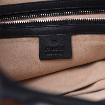 Gucci Calfskin Web Garden Collection Embroidered Medium Dionysus Hobo Black 5 of 11