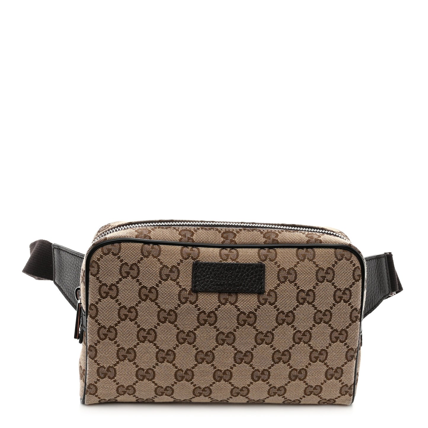 Monogram Dollar Calfskin Belt Bag Beige Ebony Testa di Moro Marrone Scuro