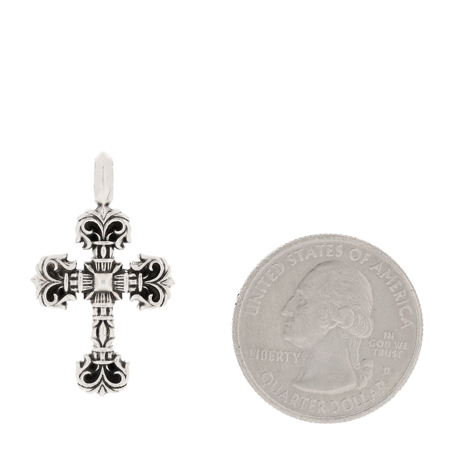 Chrome Hearts Sterling Silver Filigree Cross Pendant 2 of 4