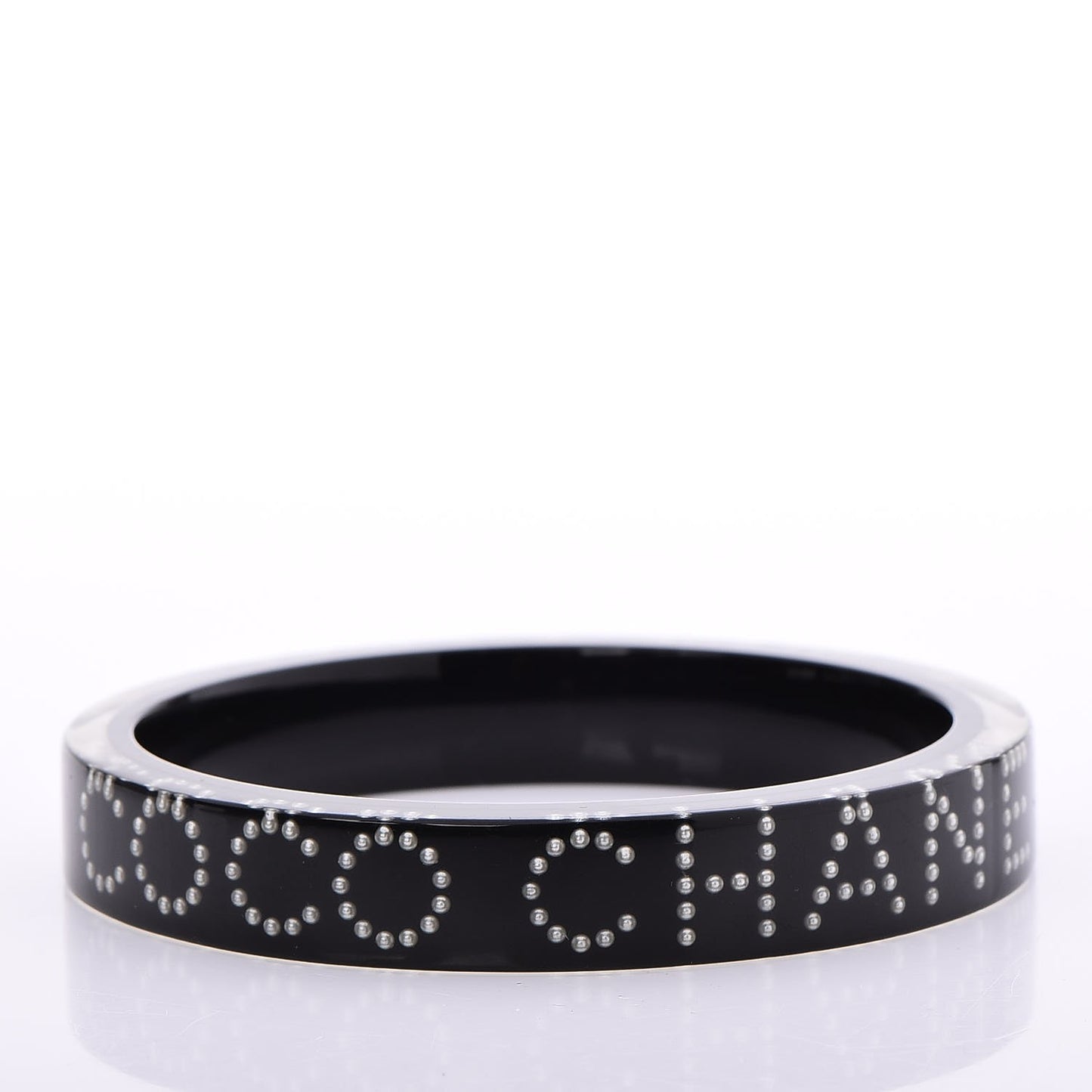 Resin Pearl Coco Bangle Black