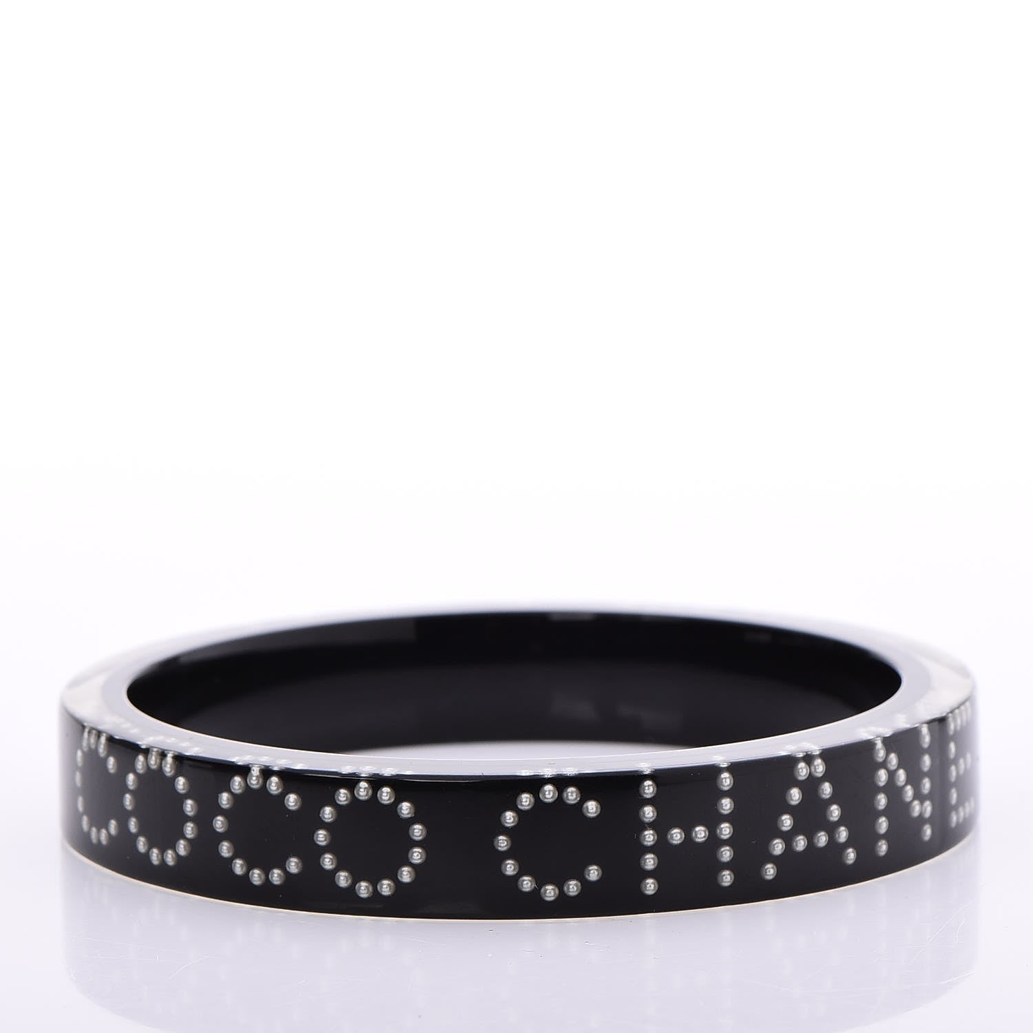 Chanel Resin Pearl Coco Bangle Black 3 of 4